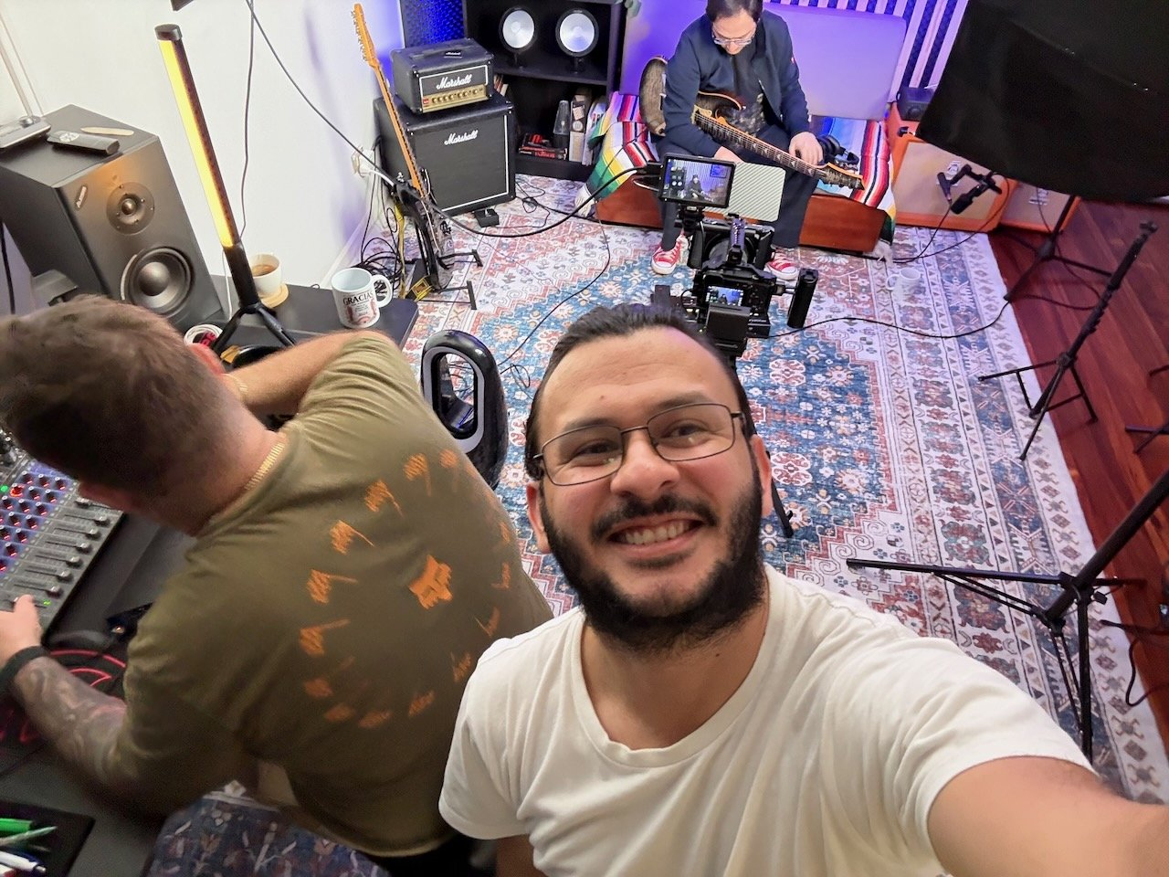 Sesión de grabación en el estudio ESL